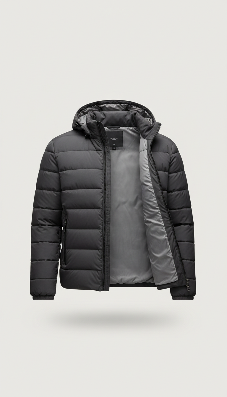 Men’s urban grey short down jacket