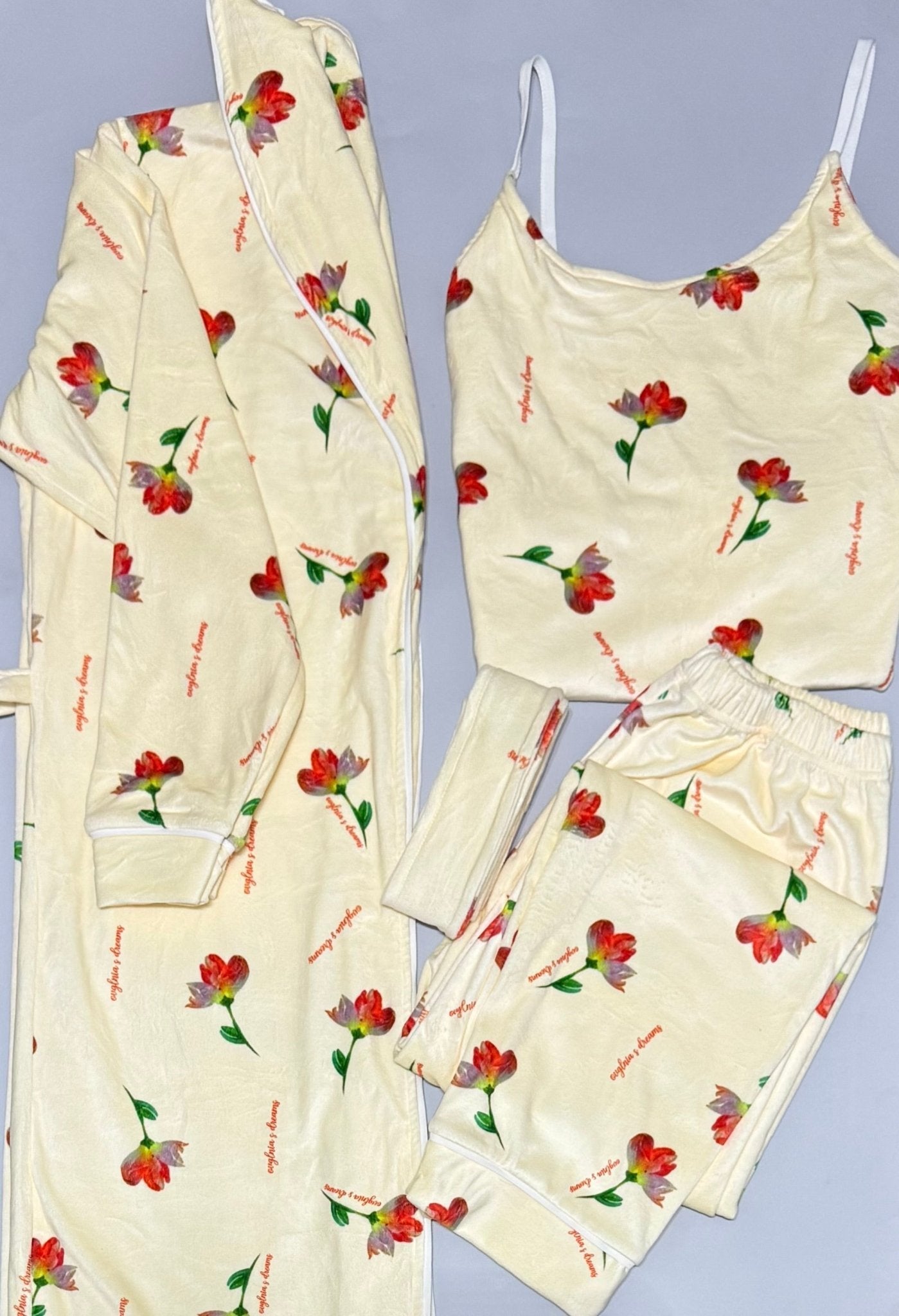 بجامة قطن 3 قطع ريد فلاور - Snoozify