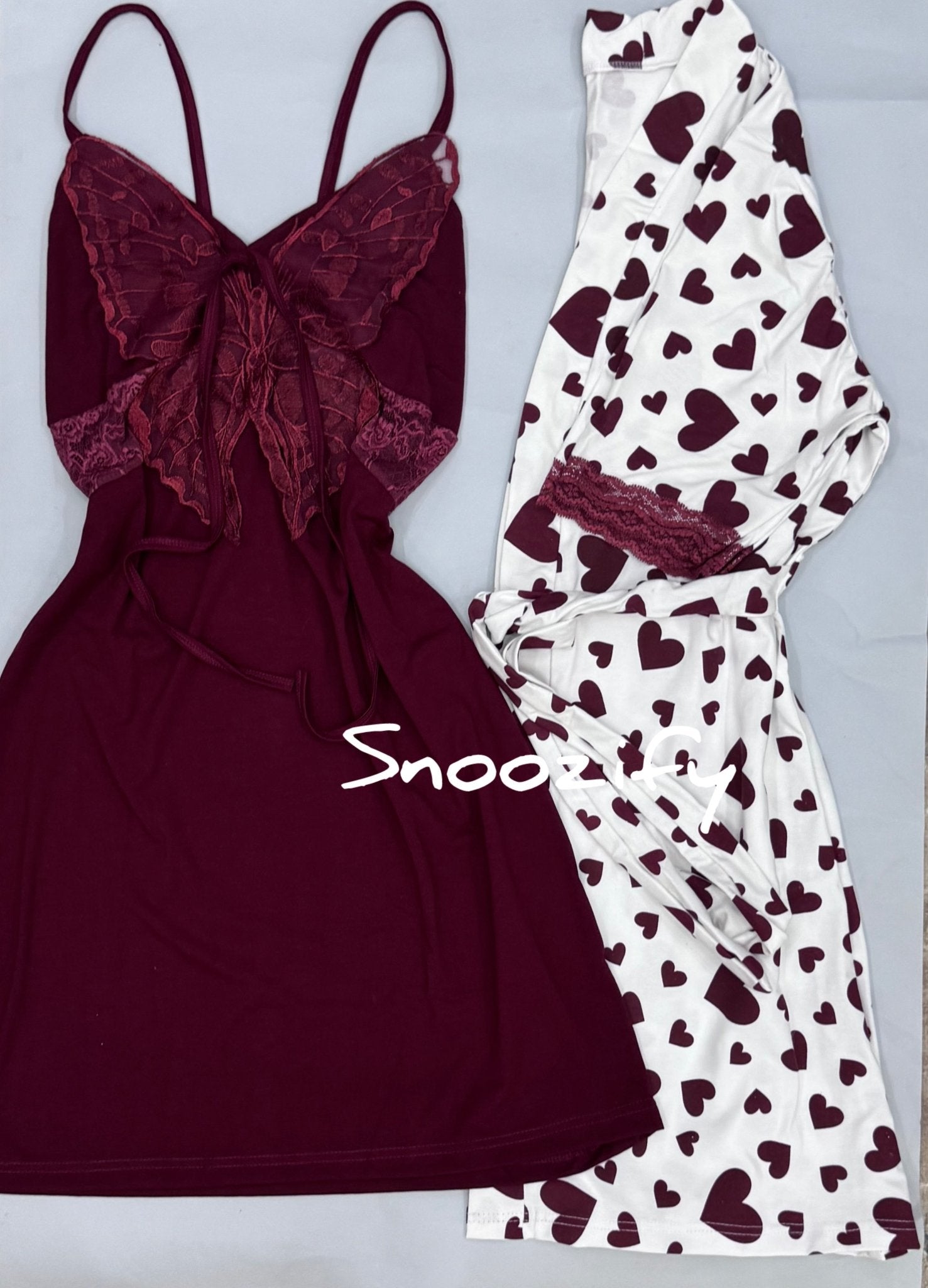 Dark red & white - Snoozify
